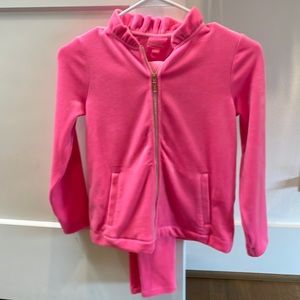 Lilly Pulitzer track suit. Girls L (8-10). So soft and only worn once.